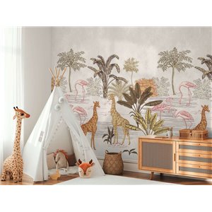 Borastapeter|Wallpaper kids magic forest beige and linen|Children's 2