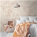 Papeldecor|Wall mural floral beige tones for bedrooms|Wallmurals