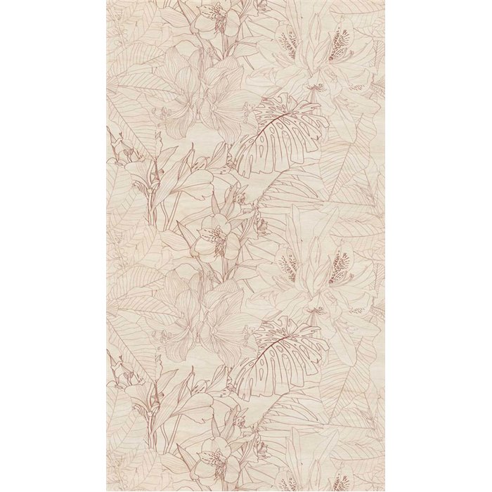 Papeldecor|Wandbild floral beige Töne für Schlafzimmer|Wandbild