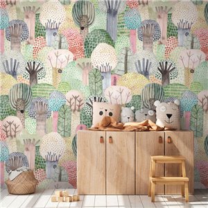 Eijffinger|Wandbild moderne Figuren taupe braun|Wandbild