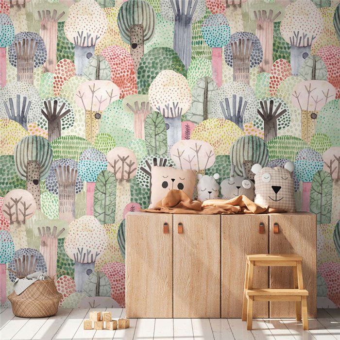Papeldecor|Mural pared infantil lleno de color y creatividad|Murales de Pared