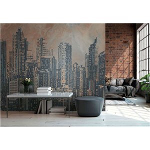 Eijffinger|Wandbild Tonimitat-Texturen terrakotta|Wandbild 2