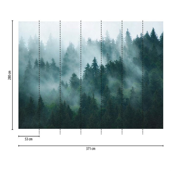 Papeldecor|Wall mural misty forest|Wallmurals