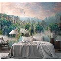 Papeldecor|Wandbild Berglandschaft mit Nebel|Wandbild