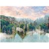 Papeldecor|Papier peint panoramique paysage montagneux avec brume|Panoramiques