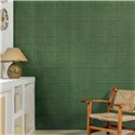 Elitis|Wallpaper with green braided abaca natural fibre|Raffia Imitation