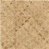 Elitis|Wallpaper with natural beige braided rattan|Raffia Imitation