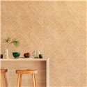 Elitis|Papier peint rotin tressé beige naturel|Imitation Raphia