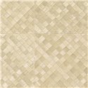 Elitis|Tapete mit geflochtenen Palmenblättern in Cremebeige|Raffiaimitation
