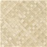 Elitis|Wallpaper with woven palm leaf effect in cream beige|Raffia Imitation
