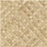 Elitis|Vinyl wallpaper with beige sand palm leaves|Raffia Imitation