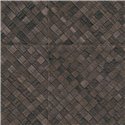 Elitis|Tapete mit Palmenblättern in Schwarz Ebenholz|Raffiaimitation