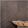 Elitis|Tapete mit Palmenblättern in Schwarz Ebenholz|Raffiaimitation