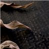 Elitis|Wallpaper with ebony black palm leaves|Raffia Imitation
