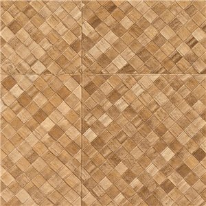 Elitis|Wallpaper with woven palm leaf effect in cream beige|Raffia Imitation