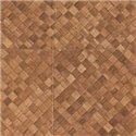 Elitis|Papier peint effet feuilles de palmier brun noisette|Imitation Raphia