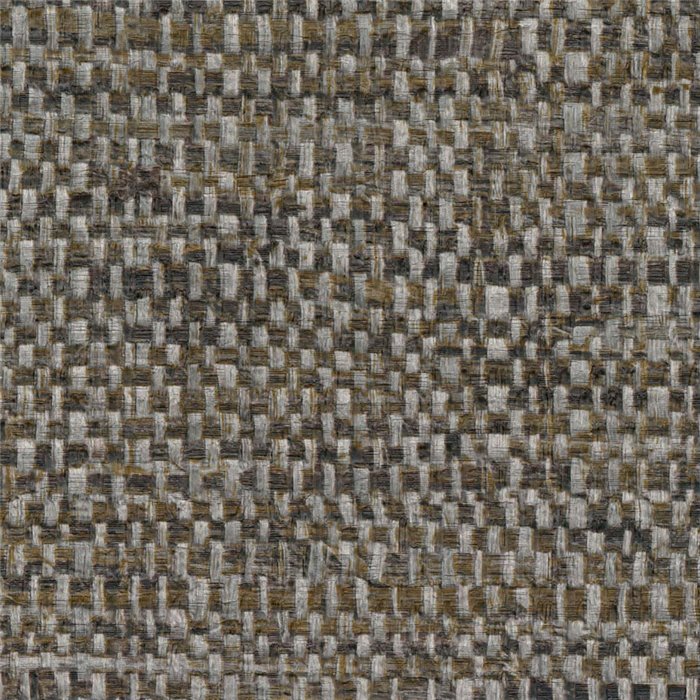 Papel pintado efecto rafia tonos gris y marrón - Élitis Matières végétales VP98682