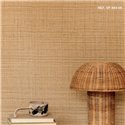Elitis|Wallpaper with golden colour braided natural fibre|Raffia Imitation