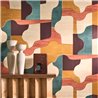 Casamance|Holzeffekt Tapete geometrisches Design|Modern