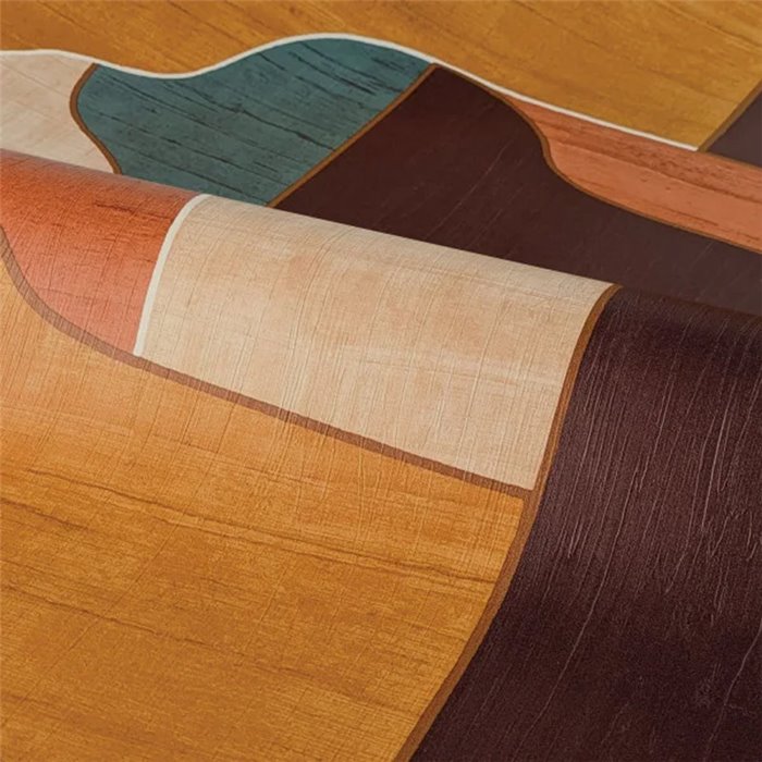 Casamance|Papier peint effet bois avec design géométrique|Moderne
