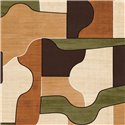 Casamance|Papier peint mosaïque géométrique imitation bois|Moderne