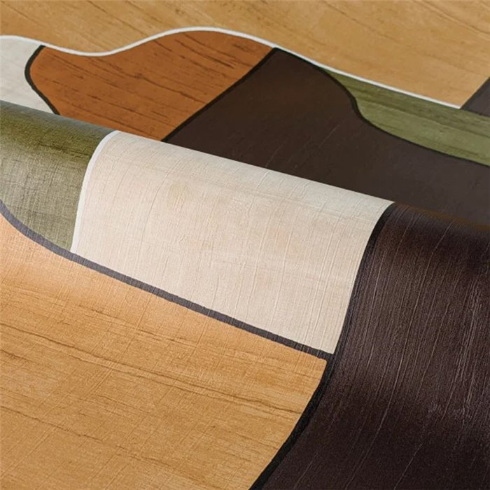 Papel pintado mosaico geométrico imitación madera - Casamance Modernismo 76820304