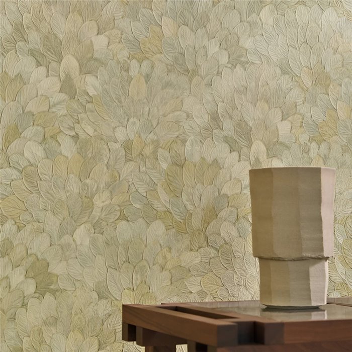 Casamance|Papier peint feuilles de goyave vertes|Papier Peint