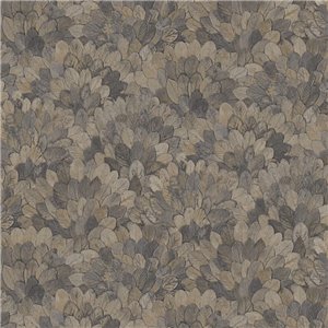 Grandeco|Floral cumaru leaves terracotta wallpaper|Wallpaper
