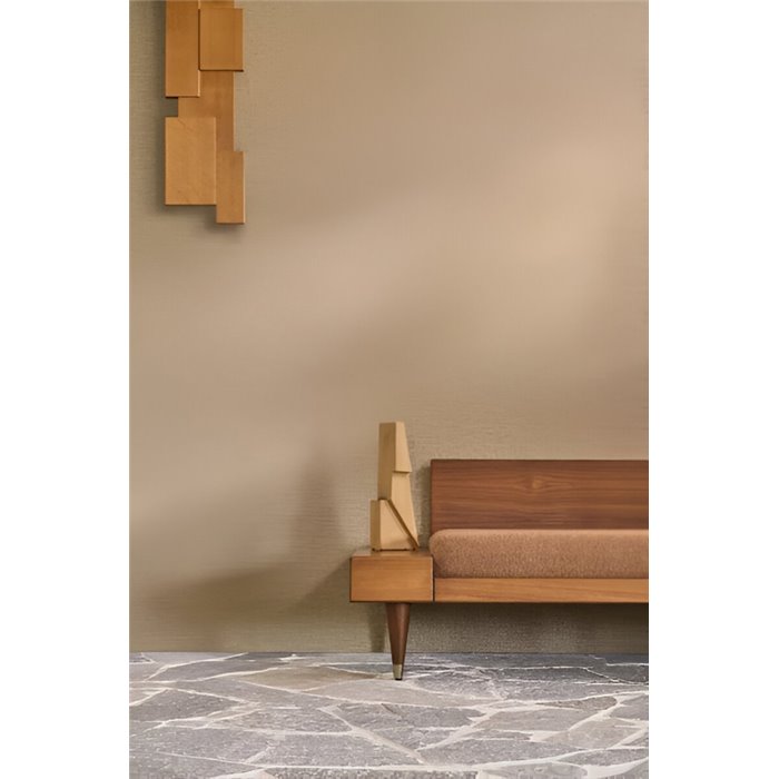 Papel pintado lino jaspeado beige - Casamance Modernismo 76851936