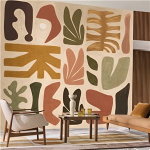 As Creation|Wandbild tropisch exotische Pflanzen braun|Wandbild