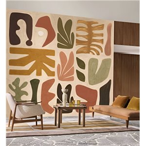 Casamance|Papier peint panoramique composition abstraite formes géométriques mid-century|L'atelier 2
