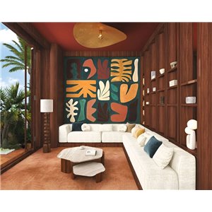 Casamance|Papier peint panoramique composition abstraite formes géométriques mid-century|L'atelier 2