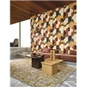 Papel pintado geométrico inspirado en modernismo brasileño - Casamance Modernismo 76820406
