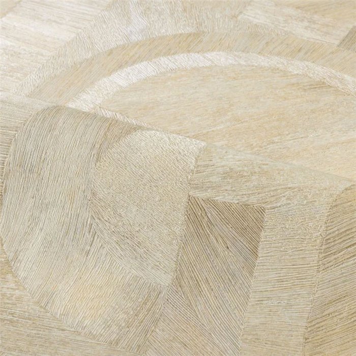 Casamance|Geometrische Holztapete Intarsien hellbeige|Modern