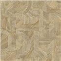 Casamance|Geometrische Holztapete Intarsien beige-grau|Modern