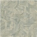 Casamance|Wallpaper wood mosaic inlay blue|Wallpaper
