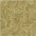 Casamance|Papier peint bois géométrique marqueterie vert|Papier Peint