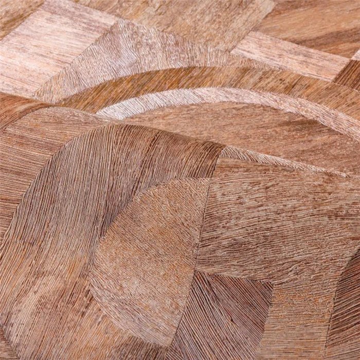 Casamance|Papier peint bois géométrique marqueterie brun|Moderne