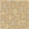 Casamance|Wallpaper wood raffia geometric ochre|Geometric