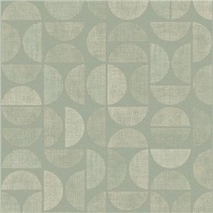 Casamance|Wallpaper geometric wood inlay beige and grey|Modern
