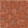 Casamance|Papier peint bois raphia géométrique orange|Moderne