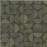 Casamance|Wallpaper wood with raffia texture forest green|Wallpaper