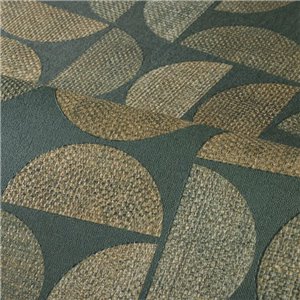 Casamance|Wallpaper wood raffia geometric ochre|Geometric 2