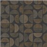 Casamance|Papier peint bois raphia géométrique noir|Moderne