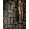 Casamance|Papier peint bois raphia géométrique noir|Moderne