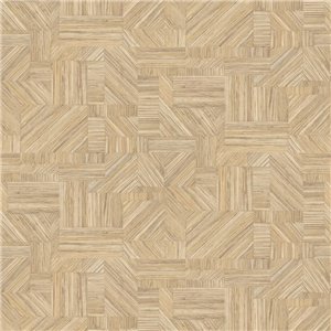 Casamance|Wallpaper wood geometric green|Geometric