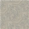 Casamance|Wallpaper wood mosaic blue|Wallpaper