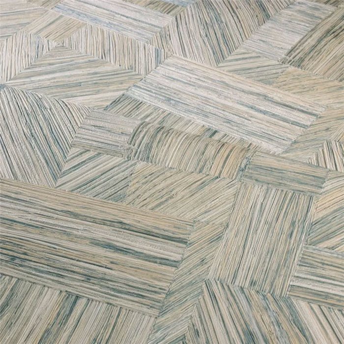 Casamance|Papel pintado madera mosaico azul|Papel Pintado