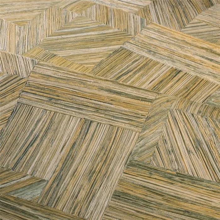 Casamance|Papel pintado madera geométrica verde|Geométrico