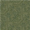 Casamance|Tapete Holz geometrisch grün|Geometrisch